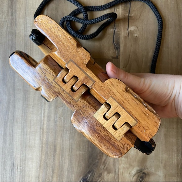 Timmy Woods Beverly Hills zebra wood novelty bag - Picture 4 of 7